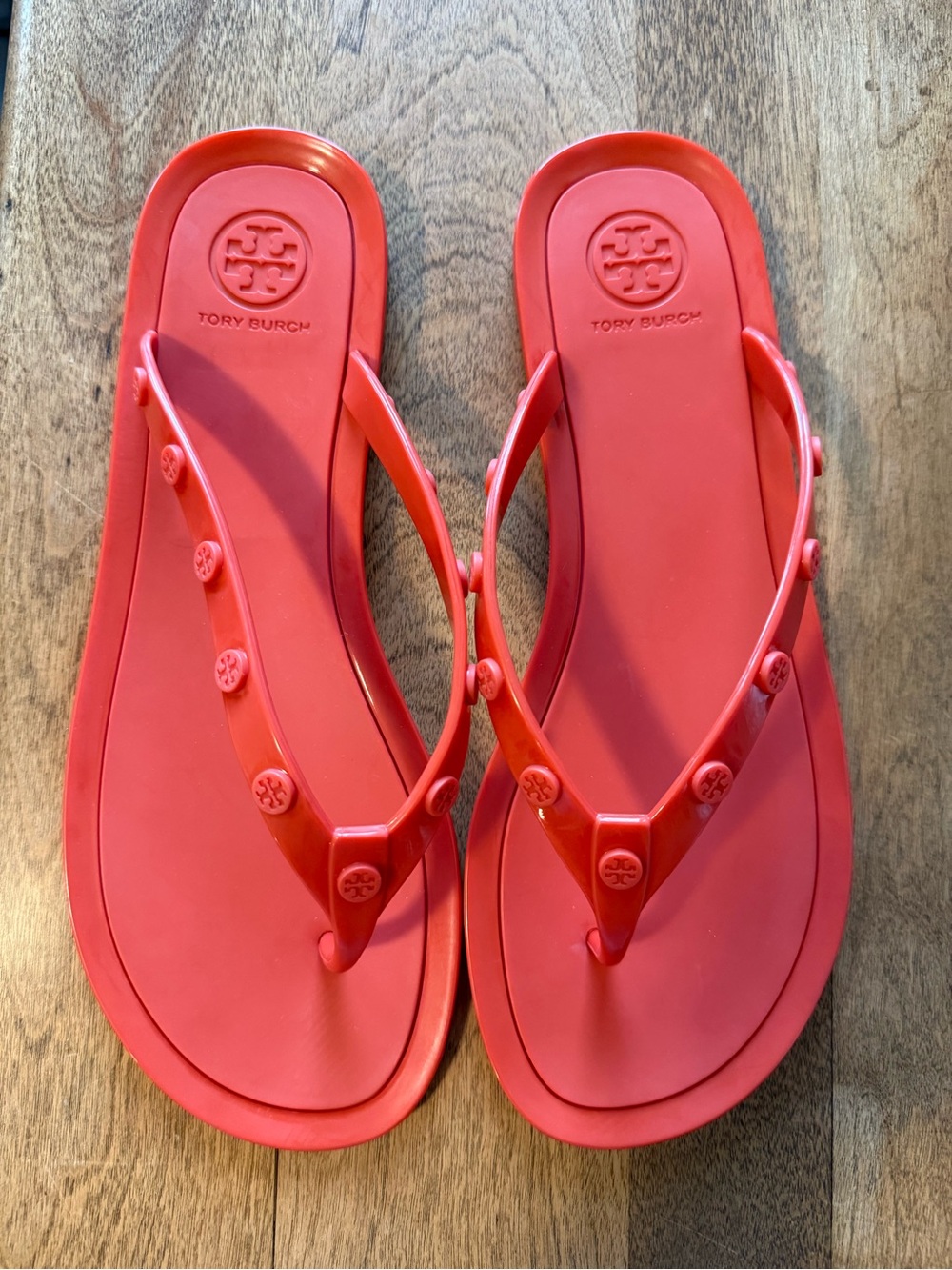 Tory Burch Bright color samba Jelly Logo Thong Sandals